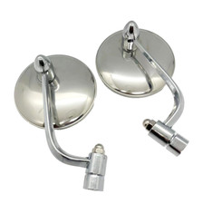 2X Car Door Mirrors Wing Round VOLKSWAGEN  BEETLE KARMANN GHIA TRANSPORTER (BUS)