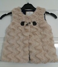 MATALAN Baby Girl Ivory Fur Gilet Size 18-23 Months