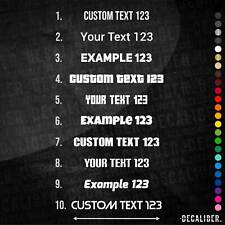 Custom Text Sans Serif Style Sticker Decal - Many Colours & Sizes - Personalised