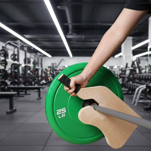 Wooden barbell lift - wooden,