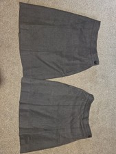 2 Girls Grey School Uniform Skirts Adjustable Waist  24"