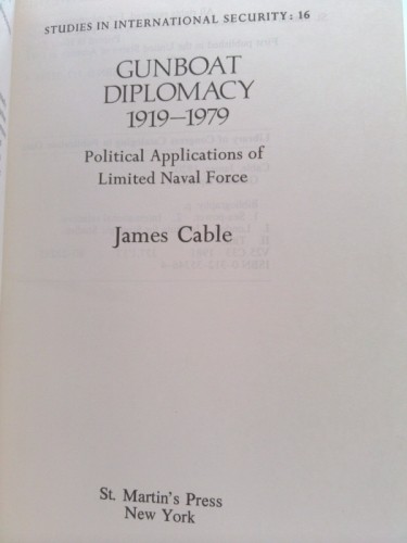 Gunboat diplomacy cable j - diplomacy, cable,