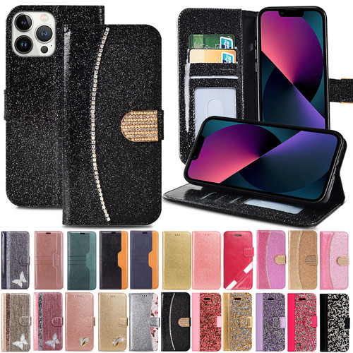Flip leather wallet - case, for