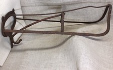 Old Saddle Rack Holder Bracket Rustic Iron English Style Rust Barn Find Reverse