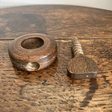 Antique Georgian treen pocket nutcracker early 19th century