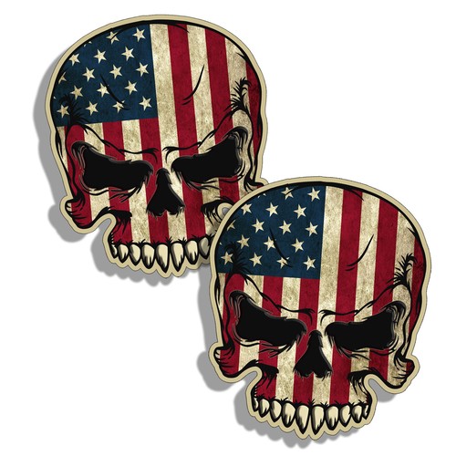 Rustic american skull usa - skull,