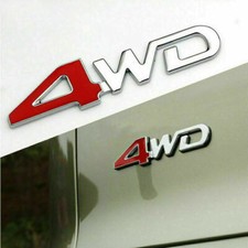 1X Red Metal 3D 4WD Logo