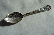 Sterling Silver Chicago US Government Building Post Office Souvenir Spoon (2)  