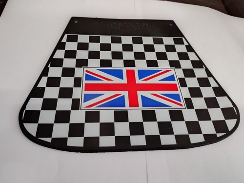 Chequered mudflap black white - mudflap,