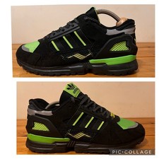 Adidas Zx10000 Trainers Size 8 Black Solar Green Ninja Consortium Core V RARE