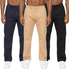 Mens Crosshatch Blansmoore Chino Trousers Relaxed Fit Cheap Pants