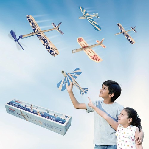 Balsa wood airplane kit 4 - -,