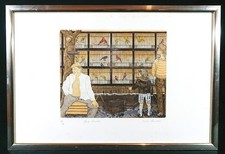 Hilda Bernstein Signed & Numbered Print/Etching 'Bird Market' c1990s