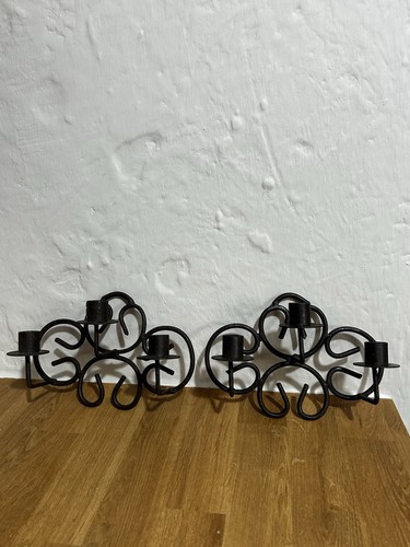 Vintage triple candle black - candle,
