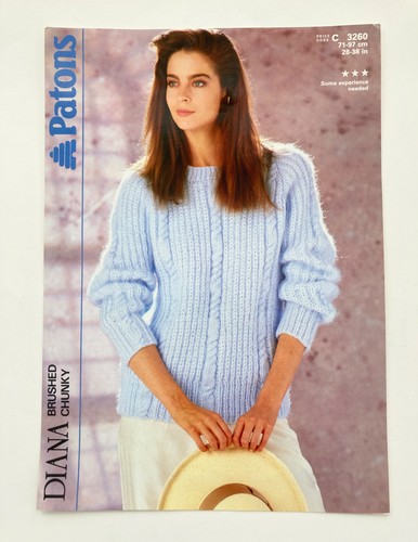 Patons cable sweater knitting