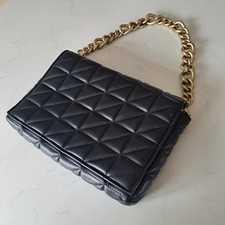 ZARA Black Quilted Shoulder &