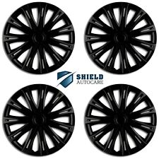 Wheel Trims 13" Hub Spark Plastic Covers Set of 4 Black Specific Fit R14 Return