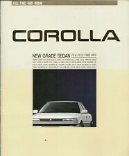 Toyota Corolla Sedan 1987-1988 Japanese Market JDM Sales Brochure