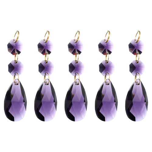 5pcs 38mm dark - dark, crystal