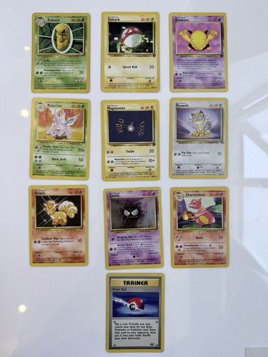 10x vintage 1995 pokémon wotc - vintage,