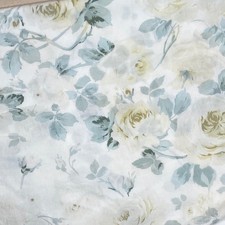 Simply Shabby Chic Tablecloth White Blue/Green Roses 78x56 Romantic Country