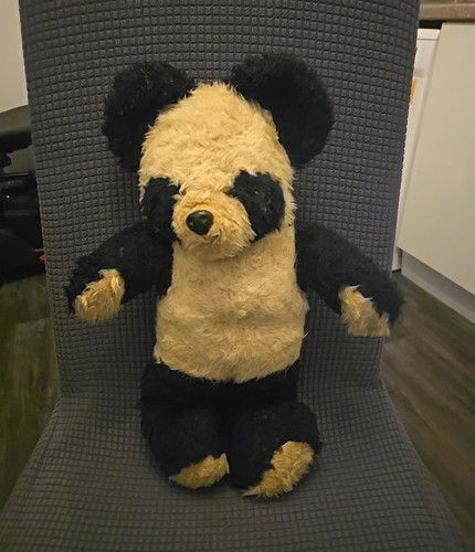 Black white plush - black, soft