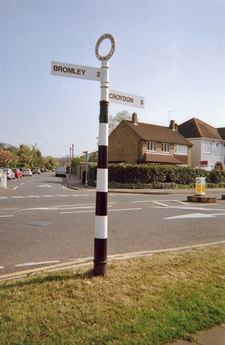 Photo 6x4 old direction sign - direction,