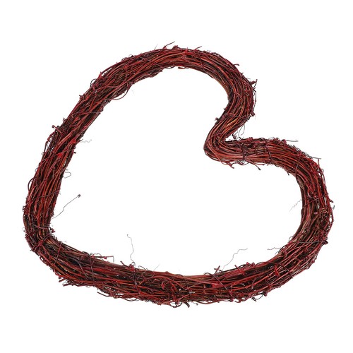 Rattan wreaths heart shape - ,
