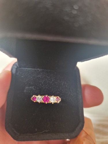 Antique 18ct gold ruby - antique,