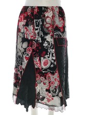 JORLI Womens Spódnica Trapezowa Logo Czarny 14/16 (42)