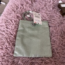 Zara green Mini Tote Bag With