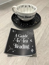 Fortune Teller Guide to Tea Reading Cup and Saucer with Guide Booklet Mug