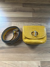 Topshop Mustard Faux Leather Crocodile Delilah Belt Bum Bag