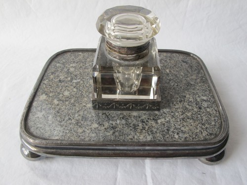 Antique silver plate granite - &,