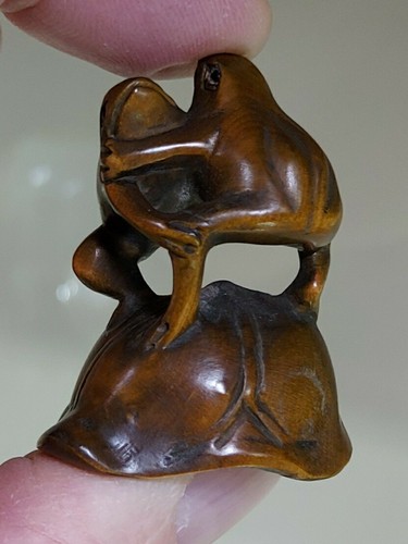 Old japanese boxwood netsuke - japanese,