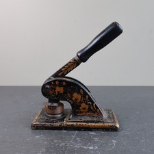Vintage Cast Iron Paper Stamp Embosser - Jordan & Sons London