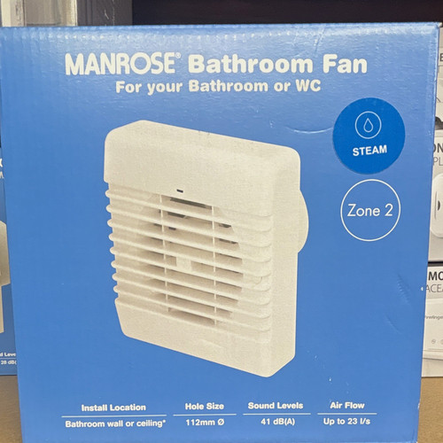 Manrose bathroom extractor fan - bathroom,