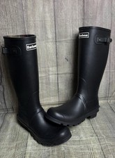 Barbour Wellington Boots Mens Bede Black UK Size 9 Wellies Brand New Genuine 9uk