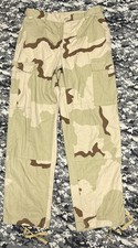 GENUINE US USMC USAF DCU DESERT CAMOUFLAGE RIPSTOP COMBAT TROUSERS. SMALL-SHORT.