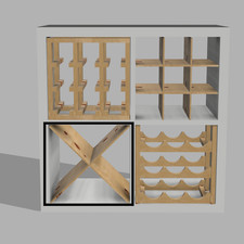 Diagonal Wooden Wine Rack