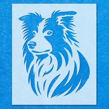 Border Collie Dog Stencil: Mylar Airbrush Wall Art Painting Crafts , DIY
