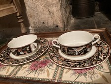 Villeroy And Vouch Intarsia Handled Soup Bowls And Plates