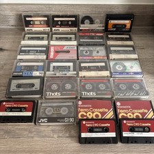 Job Lot x24 Mixed Blank Audio Cassette Tapes AGFA BASF MAXELL THATS - Used Once