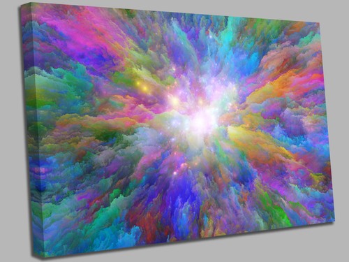 Color splash abstract canvas - abstract,
