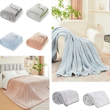 Teddy melange throws flannel - teddy,