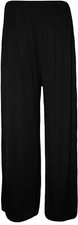 Ladies Women Palazzo Plain Flared Wide Leg Pants leggings Baggy Trousers