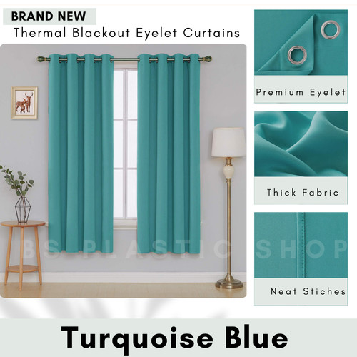 Blackout curtains pair ready - blackout,