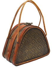 1940s Vintage Box Bag – Bamboo & Rattan Handled Case