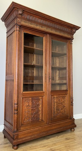 Bookcase antique french style - bookcase,