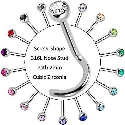 Screw shape nose stud - shape,